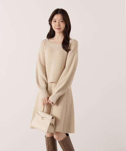 PROPORTION BODY DRESSING（プロポーションボディドレッシング）の「片畦ミニＳＥＴＵＰ / 1215240002（ワンピース・レディース・グレー系その他/ピンク/ベージュ・MEDIUM/SMALL）」の3枚目の写真