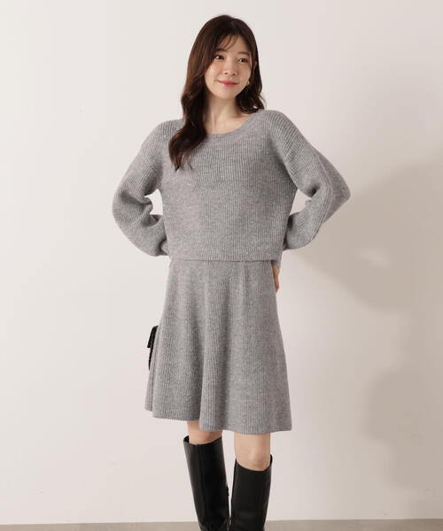 PROPORTION BODY DRESSING（プロポーションボディドレッシング）の「片畦ミニＳＥＴＵＰ / 1215240002（ワンピース・レディース・グレー系その他/ピンク/ベージュ・MEDIUM/SMALL）」の2枚目の写真