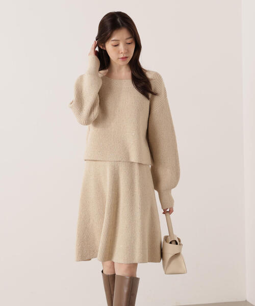 PROPORTION BODY DRESSING（プロポーションボディドレッシング）の「片畦ミニＳＥＴＵＰ / 1215240002（ワンピース・レディース・グレー系その他/ピンク/ベージュ・MEDIUM/SMALL）」の4枚目の写真