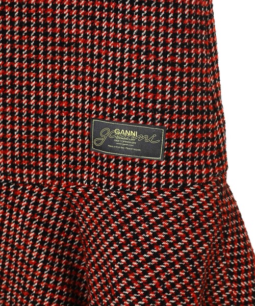 GANNI Woollen Check Buckle Mini Dress W0032 【公式通販】