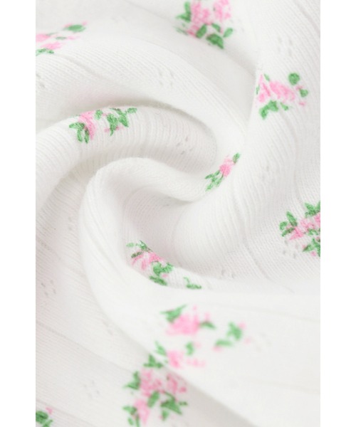 ALEXIA STAM(アリシアスタン)の「Henley Neck Floral Long Sleeve Tee /フラワーヘンリーネックTシャツ(Tシャツ/カットソー・レディース・グレー/ホワイト/ネイビー・FREE)」の9枚目の写真