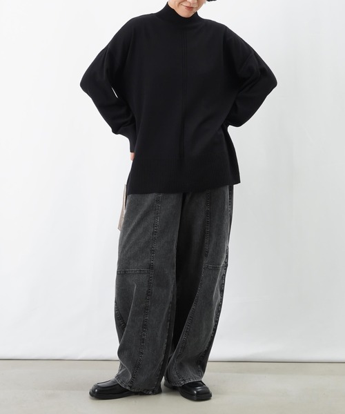LUCA/LADY LUCK LUCA(ルカ/レディラックルカ)の「LC/LLL サイドスリットデイリープルオーバー【セットアップ着用可】(ニット/セーター・レディース・ブラック/グレー/グリーン・FREE)」の19枚目の写真