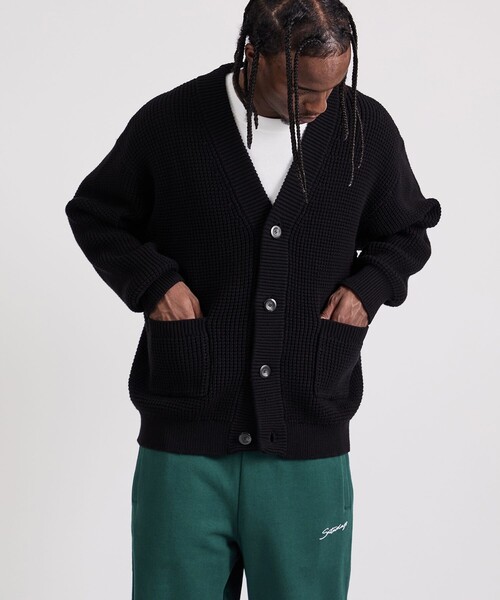 Saturdays NYC（サタデーズ ニューヨークシティ ）の「Michael Plaited Waffle Cardigan（カーディガン/ボレロ・メンズ・ブラック/グリーン・XL/L/M/S）」の13枚目の写真