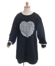 axes femme（アクシーズファム）の「ハートアップリケ風ワンピース（ワンピース・キッズ）」