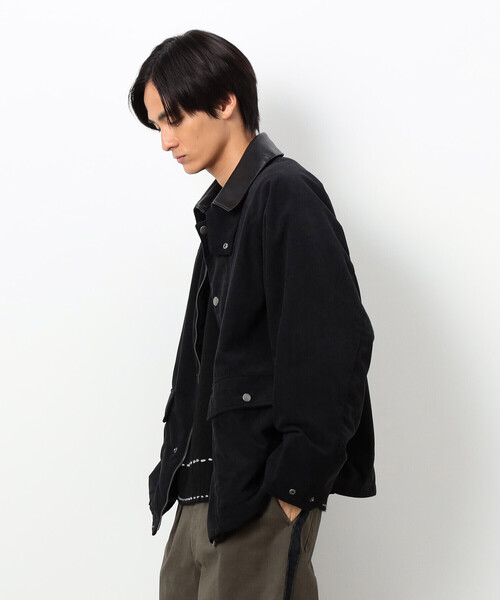 Purple&Yellow（パープルアンドイエロー）の「衿素材切替ブルゾン（ブルゾン・メンズ・ブラック/ベージュ/ワンウォッシュ・LARGE/SMALL/MEDIUM）」の7枚目の写真