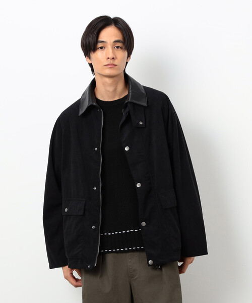 Purple&Yellow（パープルアンドイエロー）の「衿素材切替ブルゾン（ブルゾン・メンズ・ブラック/ベージュ/ワンウォッシュ・LARGE/SMALL/MEDIUM）」の8枚目の写真