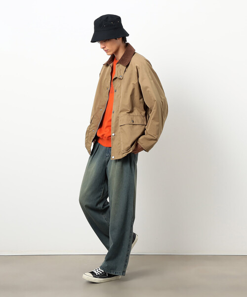 Purple&Yellow（パープルアンドイエロー）の「衿素材切替ブルゾン（ブルゾン・メンズ・ブラック/ベージュ/ワンウォッシュ・LARGE/SMALL/MEDIUM）」の10枚目の写真