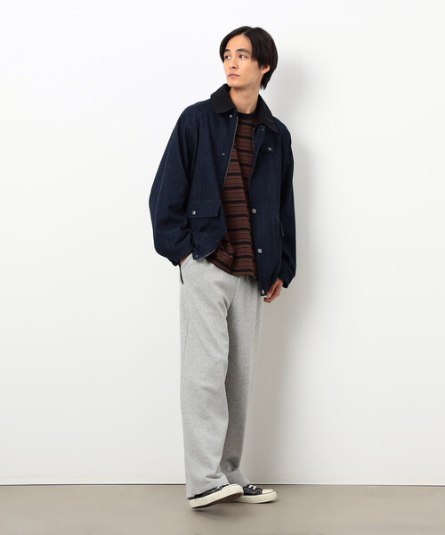 Purple&Yellow（パープルアンドイエロー）の「衿素材切替ブルゾン（ブルゾン・メンズ・ブラック/ベージュ/ワンウォッシュ・LARGE/SMALL/MEDIUM）」の15枚目の写真