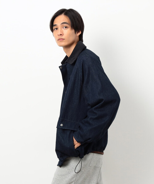 Purple&Yellow（パープルアンドイエロー）の「衿素材切替ブルゾン（ブルゾン・メンズ・ブラック/ベージュ/ワンウォッシュ・LARGE/SMALL/MEDIUM）」の19枚目の写真