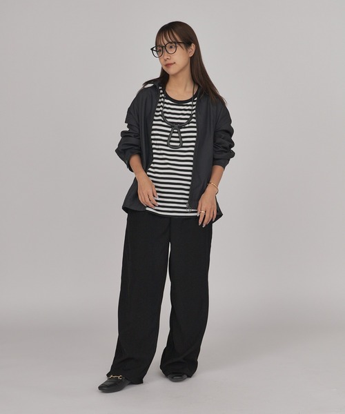 Crescioni（クレッシオーニ）の「crescioni/クレッシオーニ georgia necklace ラティーゴレザー ドロップ型ネックレス（ネックレス・レディース・ブラック/ナチュラル・FREE）」の5枚目の写真