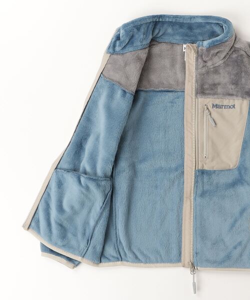 MARMOT(マーモット)の「マーモット Ks Balmy Fleece Jacket(ブルゾン・キッズ・ブルー/ホワイト×ブルー・150cm/140cm/120cm/130cm)」の5枚目の写真