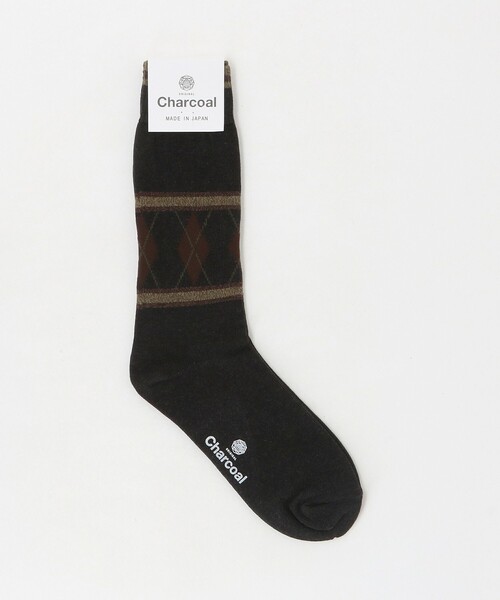 Steven Alan(スティーブンアラン)の「<ORIGINAL Charcoal> ARGYLE SOCKS/ソックス(ソックス/靴下・メンズ・ホワイト/ダークグレー・FREE)」の2枚目の写真
