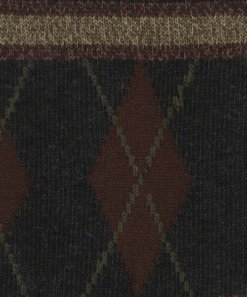 Steven Alan(スティーブンアラン)の「<ORIGINAL Charcoal> ARGYLE SOCKS/ソックス(ソックス/靴下・メンズ・ホワイト/ダークグレー・FREE)」の4枚目の写真