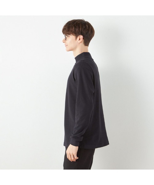 SUIT SELECT(スーツセレクト)の「【RBC/長袖】ピーチフェイスモック(Tシャツ/カットソー・メンズ・ブラック/グレー/ブラウン/ネイビー・SMALL/MEDIUM/LARGE/X-LARGE)」の5枚目の写真