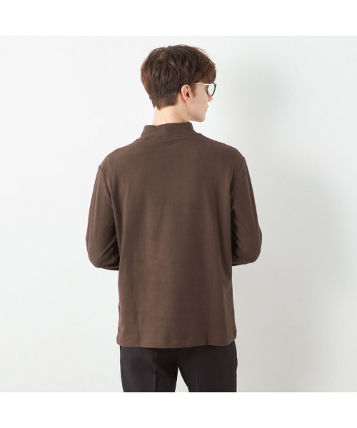 SUIT SELECT(スーツセレクト)の「【RBC/長袖】ピーチフェイスモック(Tシャツ/カットソー・メンズ・ブラック/グレー/ブラウン/ネイビー・SMALL/MEDIUM/LARGE/X-LARGE)」の15枚目の写真