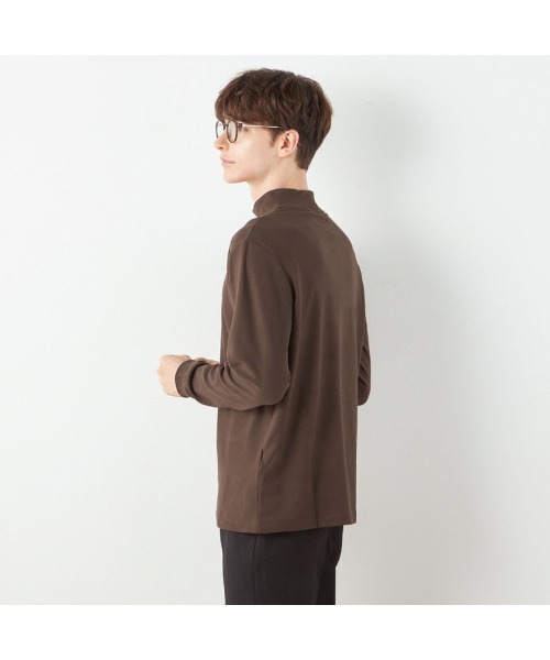 SUIT SELECT(スーツセレクト)の「【RBC/長袖】ピーチフェイスモック(Tシャツ/カットソー・メンズ・ブラック/グレー/ブラウン/ネイビー・SMALL/MEDIUM/LARGE/X-LARGE)」の14枚目の写真