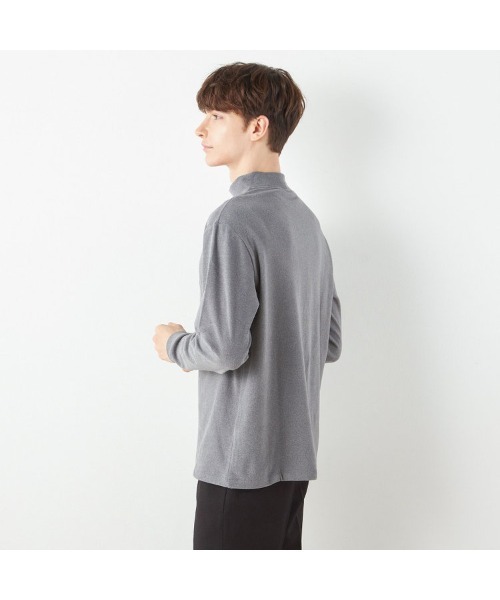 SUIT SELECT(スーツセレクト)の「【RBC/長袖】ピーチフェイスモック(Tシャツ/カットソー・メンズ・ブラック/グレー/ブラウン/ネイビー・SMALL/MEDIUM/LARGE/X-LARGE)」の9枚目の写真