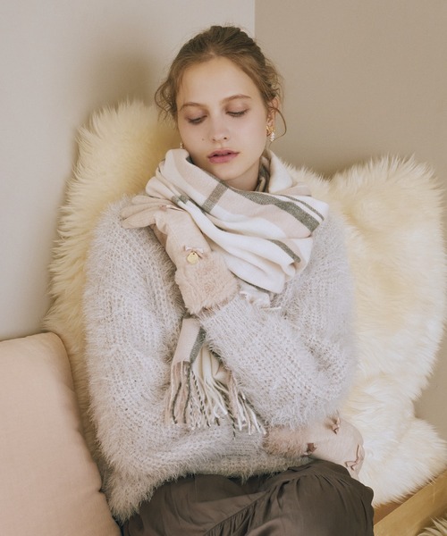 セール】チェックストール（マフラー）｜Maison de FLEUR（メゾンド