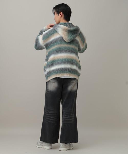 LAND MUSEUM(ランドミュージアム)の「LAND MUSEUM/フレア加工デニム(デニムパンツ・メンズ・ブラック・LARGE/MEDIUM)」の5枚目の写真