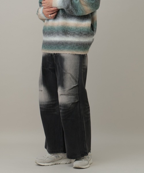 LAND MUSEUM(ランドミュージアム)の「LAND MUSEUM/フレア加工デニム(デニムパンツ・メンズ・ブラック・LARGE/MEDIUM)」の7枚目の写真