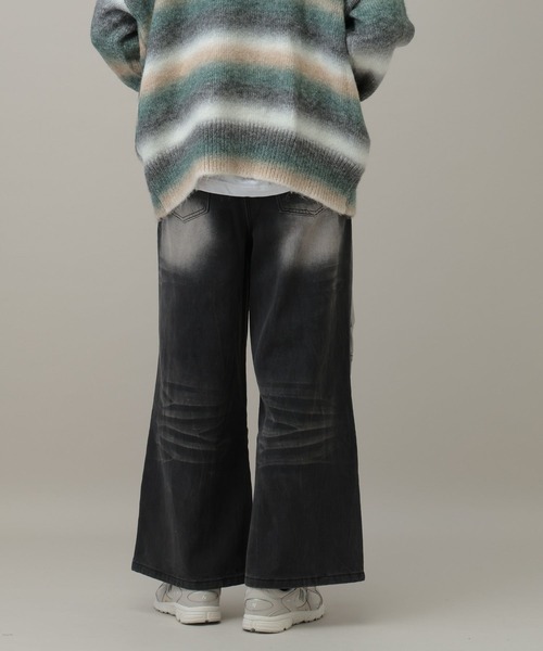 LAND MUSEUM(ランドミュージアム)の「LAND MUSEUM/フレア加工デニム(デニムパンツ・メンズ・ブラック・LARGE/MEDIUM)」の8枚目の写真