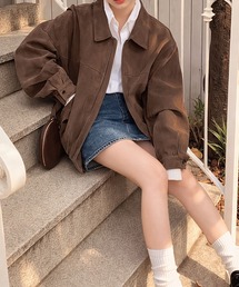 lulufa（ルルファ）の「スエードZIPブルゾン 春/韓国 トレンド 26SS（ブルゾン）」