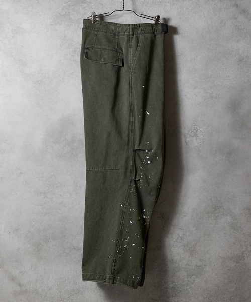 NUMBER (N)INE（ナンバーナイン）の「HAND PAINTED VINTAGE STONE WASH BELTED WIDE PANTS / ハンドペイント ヴィンテージ ウォッシュ バックル ベルト ワイド パンツ（その他パンツ・メンズ・オリーブ/チャコール/ブラック・2/4/3）」の17枚目の写真