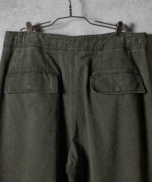NUMBER (N)INE（ナンバーナイン）の「HAND PAINTED VINTAGE STONE WASH BELTED WIDE PANTS / ハンドペイント ヴィンテージ ウォッシュ バックル ベルト ワイド パンツ（その他パンツ・メンズ・オリーブ/チャコール/ブラック・2/4/3）」の13枚目の写真