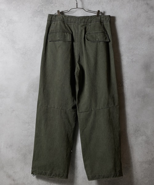 NUMBER (N)INE（ナンバーナイン）の「HAND PAINTED VINTAGE STONE WASH BELTED WIDE PANTS / ハンドペイント ヴィンテージ ウォッシュ バックル ベルト ワイド パンツ（その他パンツ・メンズ・オリーブ/チャコール/ブラック・2/4/3）」の12枚目の写真