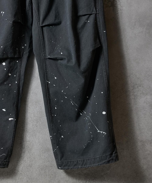 NUMBER (N)INE（ナンバーナイン）の「HAND PAINTED VINTAGE STONE WASH BELTED WIDE PANTS / ハンドペイント ヴィンテージ ウォッシュ バックル ベルト ワイド パンツ（その他パンツ・メンズ・オリーブ/チャコール/ブラック・2/4/3）」の22枚目の写真