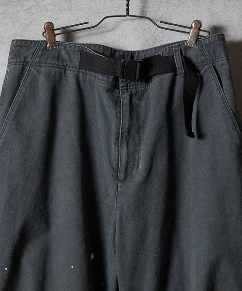 NUMBER (N)INE（ナンバーナイン）の「HAND PAINTED VINTAGE STONE WASH BELTED WIDE PANTS / ハンドペイント ヴィンテージ ウォッシュ バックル ベルト ワイド パンツ（その他パンツ・メンズ・オリーブ/チャコール/ブラック・2/4/3）」の19枚目の写真