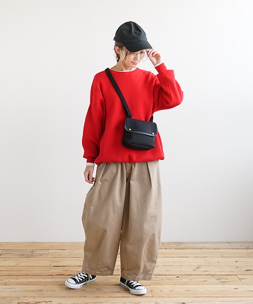 SOLAMONAT(ソラモナ)の「ウエハースニットドローコードプルオーバー(ニット/セーター・レディース・ホワイト/レッド/ネイビー/キナリ/杢グレー/チャコールグレー/ブラック・FREE)」の13枚目の写真
