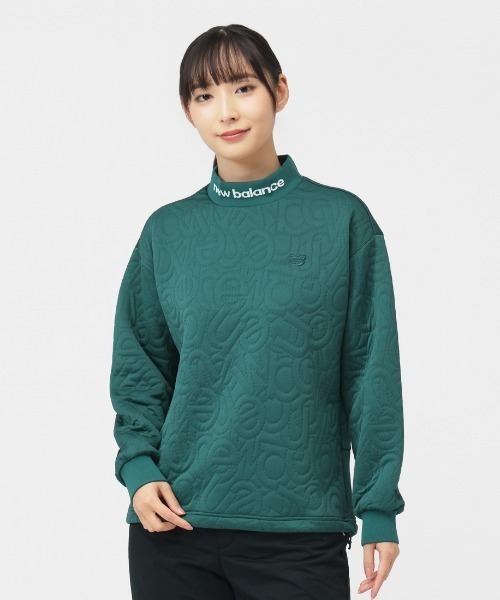 NEW BALANCE（ニューバランス）の「ニューバランス New Balance TEXTURED MOCK NECK PULLOVER（Tシャツ/カットソー・レディース・カーキ/ブラック/ホワイト・M/L/XL）」の3枚目の写真