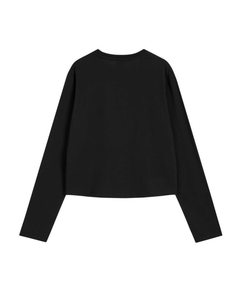 EMIS(イミス)の「(W) LONG SLEEVE CHAIN STITCH T-SHIRT(Tシャツ/カットソー・レディース・クリーム/ブラック・FREE)」の8枚目の写真