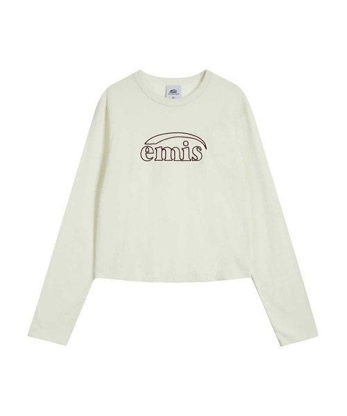 EMIS(イミス)の「(W) LONG SLEEVE CHAIN STITCH T-SHIRT(Tシャツ/カットソー・レディース・クリーム/ブラック・FREE)」の15枚目の写真
