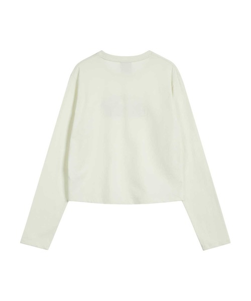 EMIS(イミス)の「(W) LONG SLEEVE CHAIN STITCH T-SHIRT(Tシャツ/カットソー・レディース・クリーム/ブラック・FREE)」の16枚目の写真