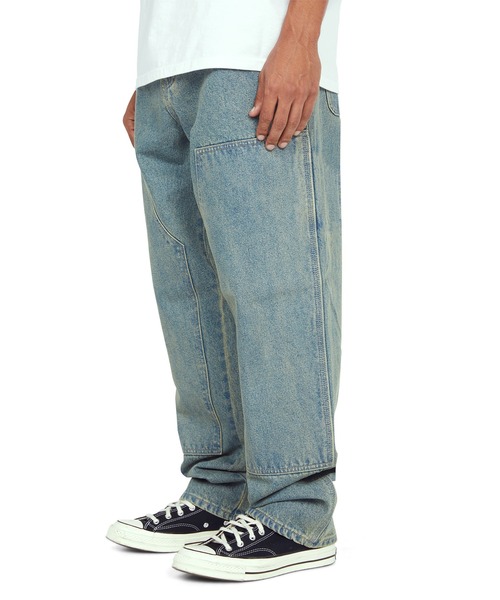 HUF（ハフ）の「KINDA LOOSE DOUBLE KNEES（デニムパンツ・メンズ・チョコ/ブラック/ブルー/ライトブルー・32/30/34/28/36）」の18枚目の写真