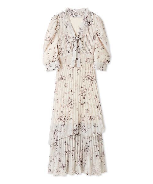 SNIDEL（スナイデル）の「Sustainableプリーツプリントワンピース（ワンピース・レディース・グレー/アイボリー/ライトグレー・1/0）」の6枚目の写真