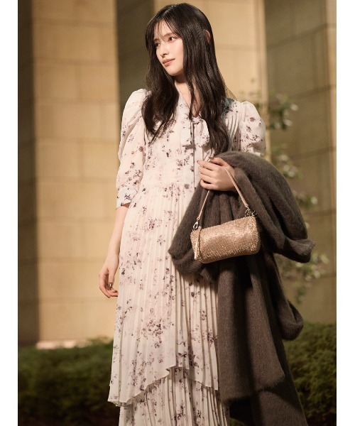 Sustainableプリーツプリントワンピース（ワンピース）｜SNIDEL