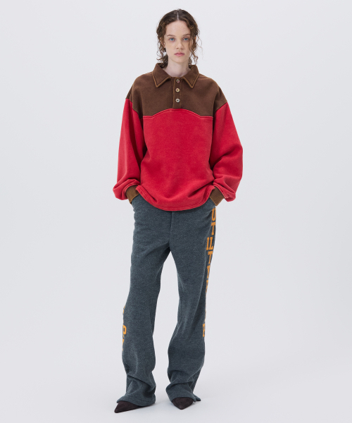 NOHANT(ノアン)の「WESTERN COLOR BLOCK SWEATSHIRT RED(スウェット・メンズ・レッド・SMALL/MEDIUM/LARGE)」の2枚目の写真