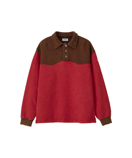 NOHANT(ノアン)の「WESTERN COLOR BLOCK SWEATSHIRT RED(スウェット・メンズ・レッド・SMALL/MEDIUM/LARGE)」の9枚目の写真