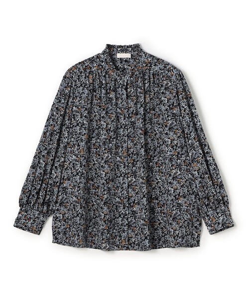 セール】ブローフラワープリント フリルブラウス（シャツ/ブラウス