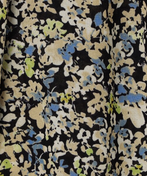 セール】ブローフラワープリント フリルブラウス（シャツ/ブラウス