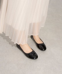 Tomieco（トミエコ）の「リボンバレエ 晴雨兼用エナメル素材 ゴム底仕様（レインシューズ）」