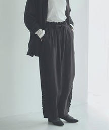 studio CLIP | 《natural by clip》リネンツイルサイドフリルパンツ[プチサイズあり](その他パンツ)