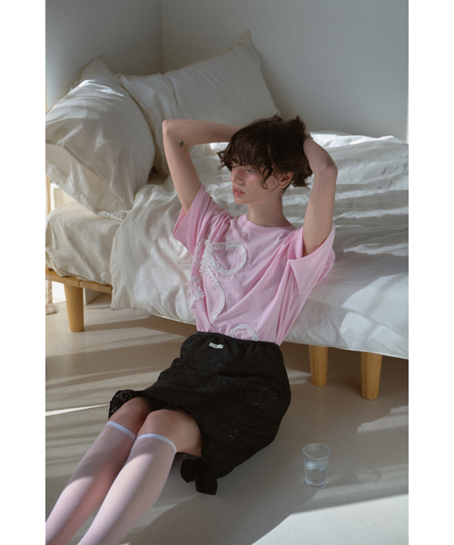 LETERIE（レテリー）の「FLOWER FRILL MIDI SKIRT_BLACK（スカート・レディース・ブラック・FREE）」の3枚目の写真