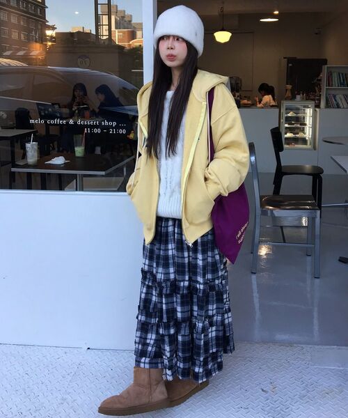 FLAREUP(フレアアップ)の「Fur Knit Beanie (FL-727_White)(ニットキャップ/ビーニー・レディース・ホワイト・FREE)」の18枚目の写真
