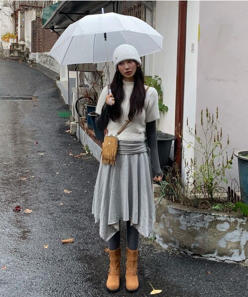 FLAREUP(フレアアップ)の「Fur Knit Beanie (FL-727_White)(ニットキャップ/ビーニー・レディース・ホワイト・FREE)」の10枚目の写真