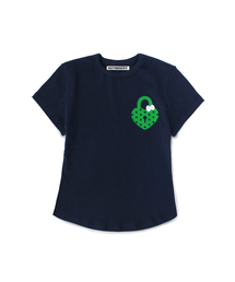 KEYMISERY（キーミザリー）の「ハートラックドットクロップTシャツ（ネイビー）（Tシャツ/カットソー）」