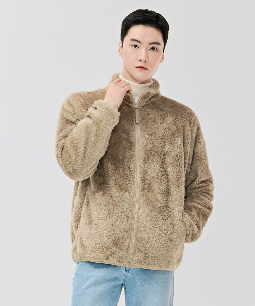 CHASECULT(チェイスカルト)の「共用ベーシックフリースジップアップジャンパー-ベージュ(その他アウター・メンズ・Beige・90/100/95/105)」の2枚目の写真